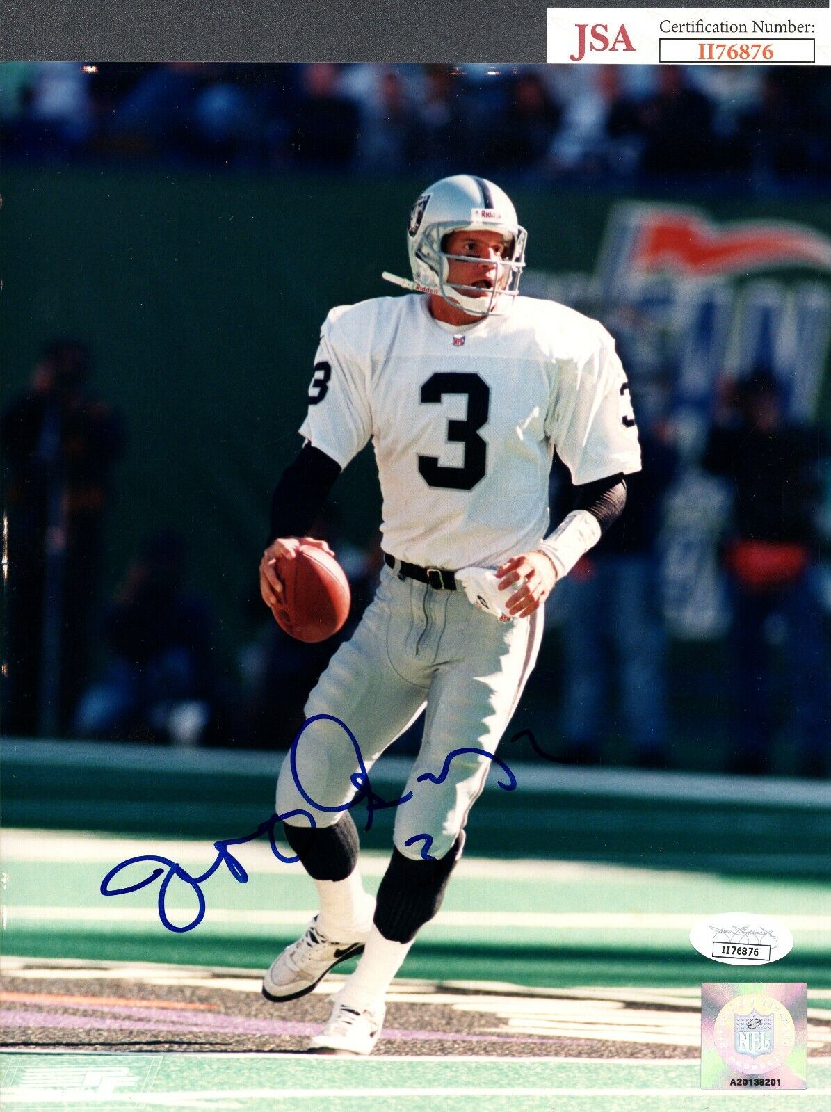 JSA Jeff George Autographed Signed AUTO 8x10 Photo Poster painting Oakland Raiders TRB 556