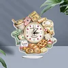 5D DIY Special Shape Diamond Painting Desk Ornament Handmade Clock Kit(Bake Time)