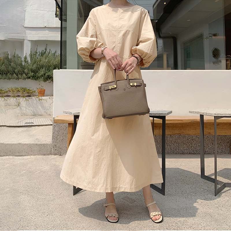 Autumn Casual Solid Sundress ZANZEA Elegant Women's Puff Sleeve A-line Dress Female Stylish Party Dresses S- Work OL Vestido7