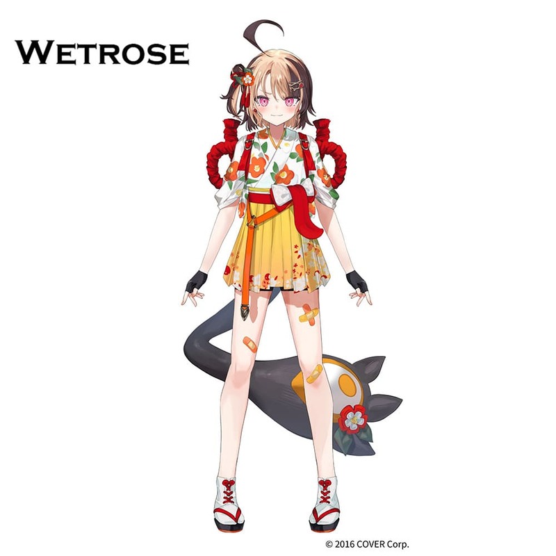 [Deposit Poll] Wetrose Hololive EN Gigi Murine New Year Kimono Cosplay Costume コスプレ衣装