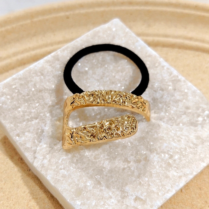 Women’s Casual Minimalist Solid Color Metal Plating Hair Tie