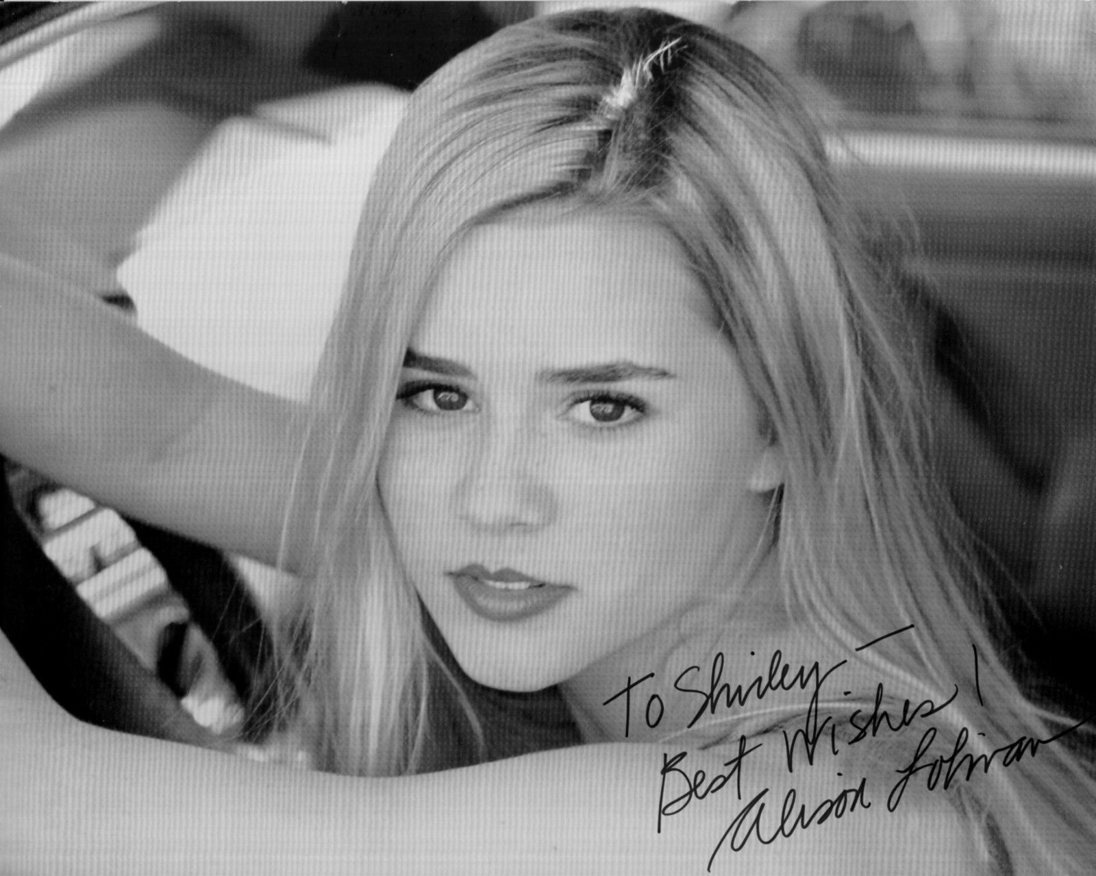 ALISON LOHMAN hand-signed BEAUTIFUL YOUNG 8x10 CLOSEUP authentic w/ UACC RD COA