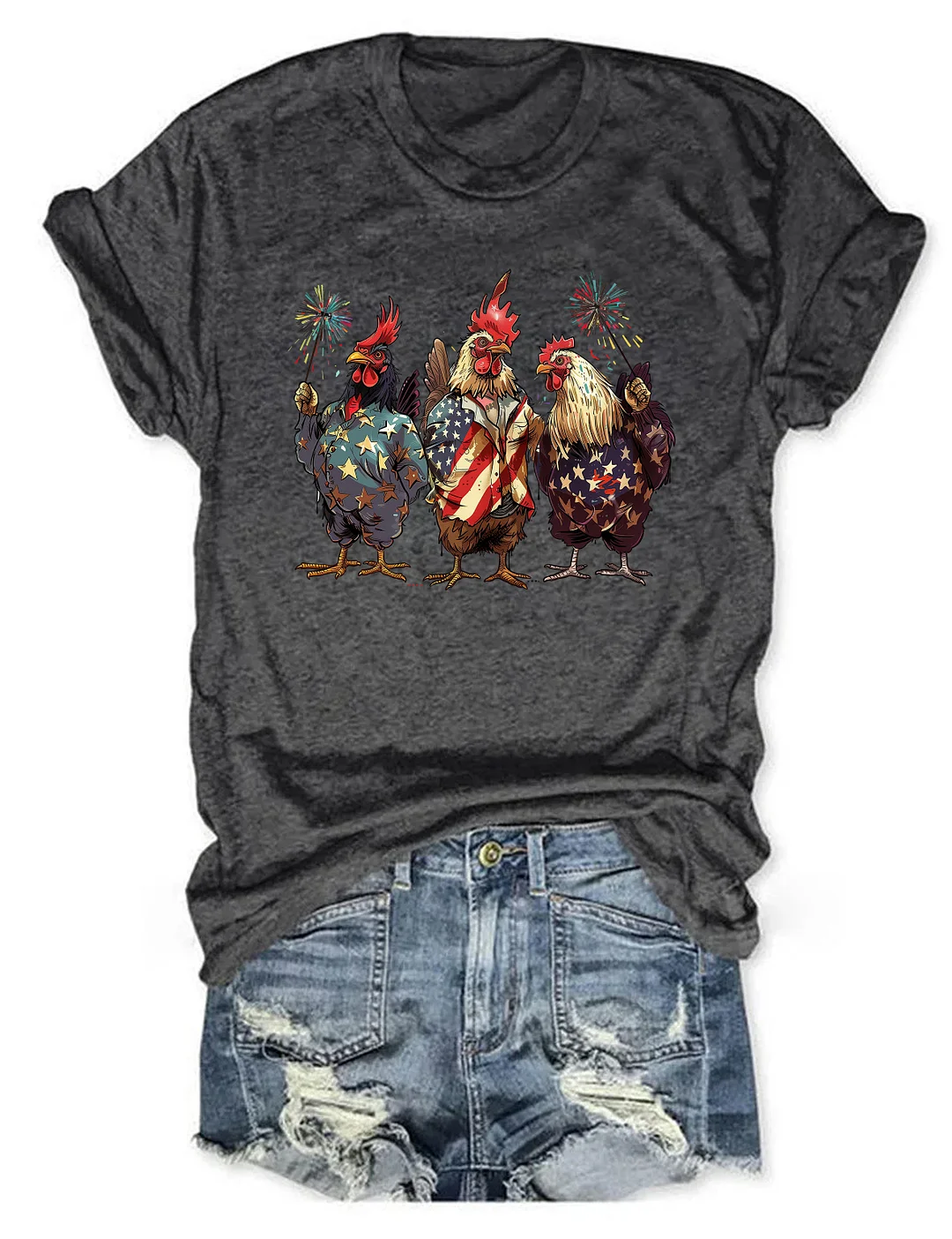 USA Chicken 4th Of July T-shirt