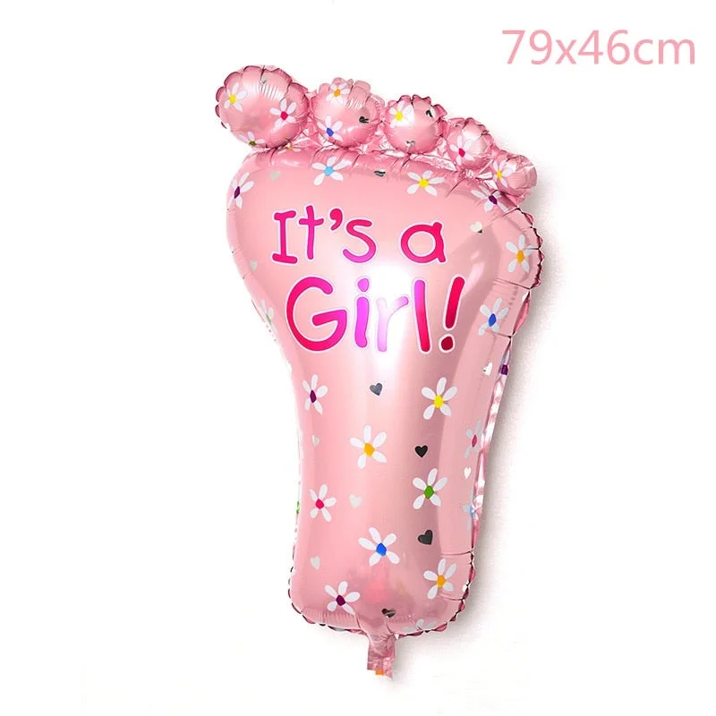 Baby Shower Transparent Baby Boy Girl Bear Bubble Ball Kids 1st Birthday Party Blue Pink Helium Balloon Gender Reveal Decoration