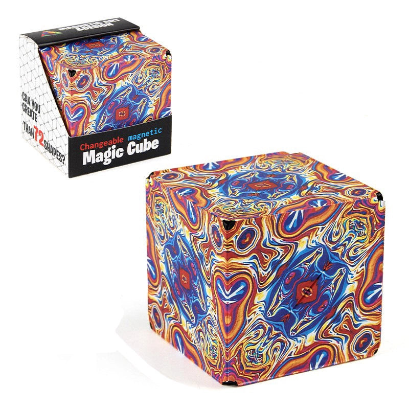 Three-dimensional Geometric Magnetic Magic Cube Magnetic Geometric Building Blocks Decompression Decompression 3D Toy Deformation Puzzle