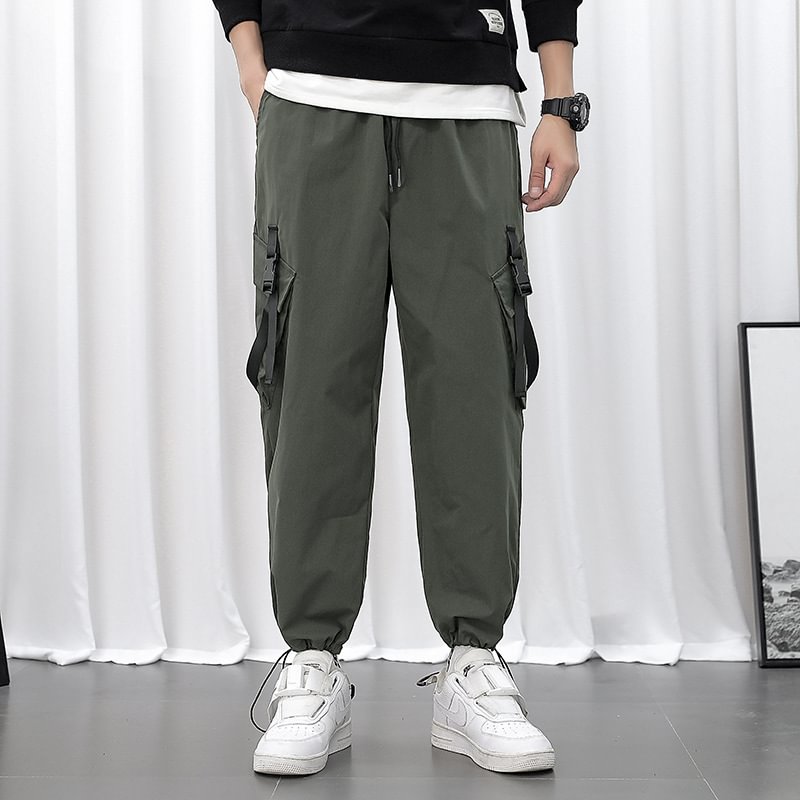 Men's Clothing Pocket Overalls Men Fashion S Casual Sweatpants Cargo Pants