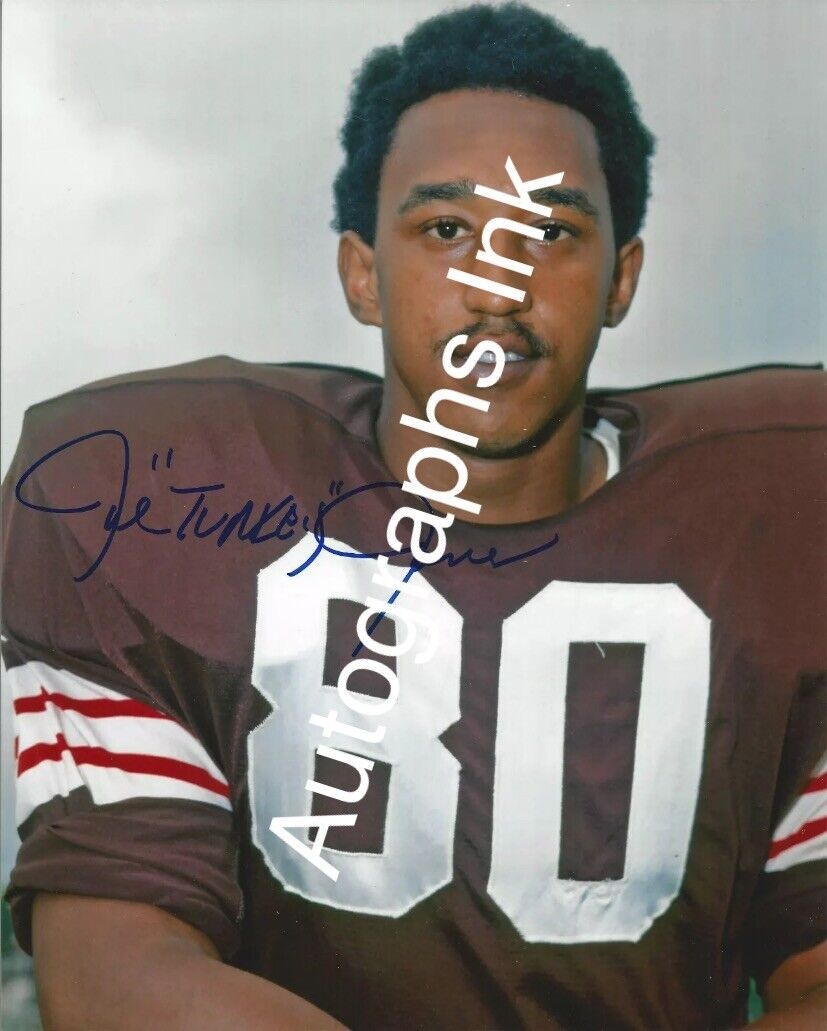 Joe Turkey Jones autographed 8x10 Cleveland Browns In Person Bradshaw #3