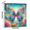 (Pre-Framed)Butterfly Flower-Special Shape Diamond Painting Kit(25x25cm)