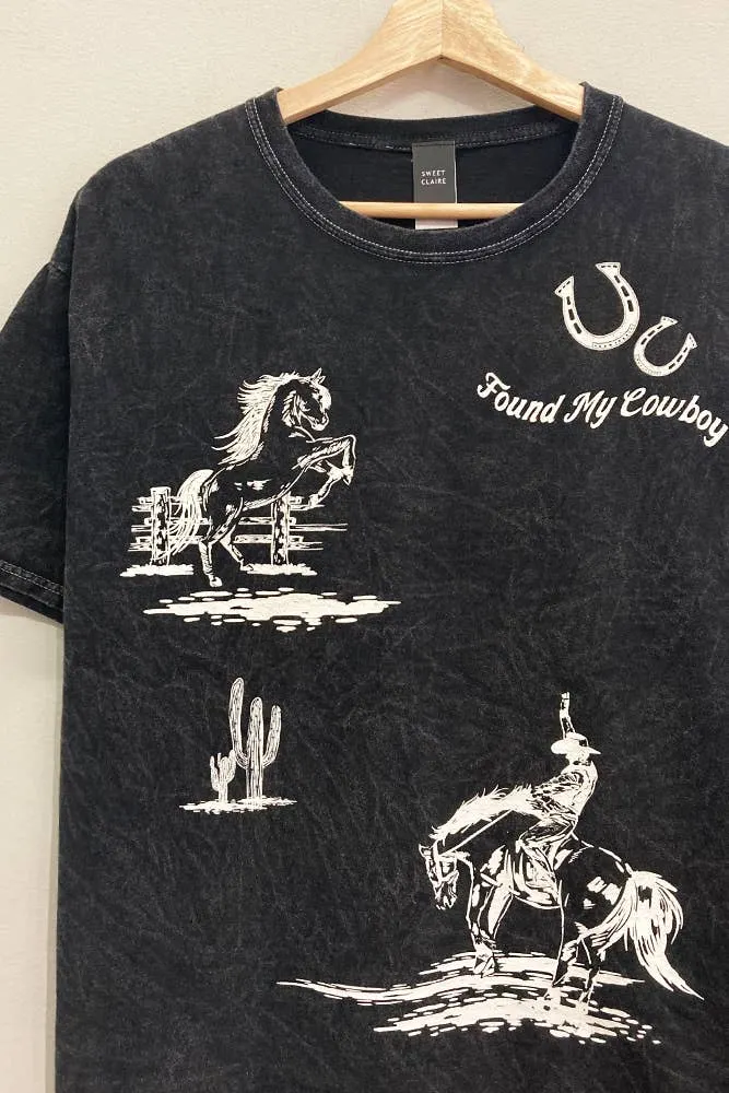 Found my Cowboy Tee: WASHED BLACK / OVERSIZED