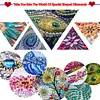 Kit d&rsquo;art diamant Turtle DIY 20x20cm avec cadre rond d&eacute;coration murale
