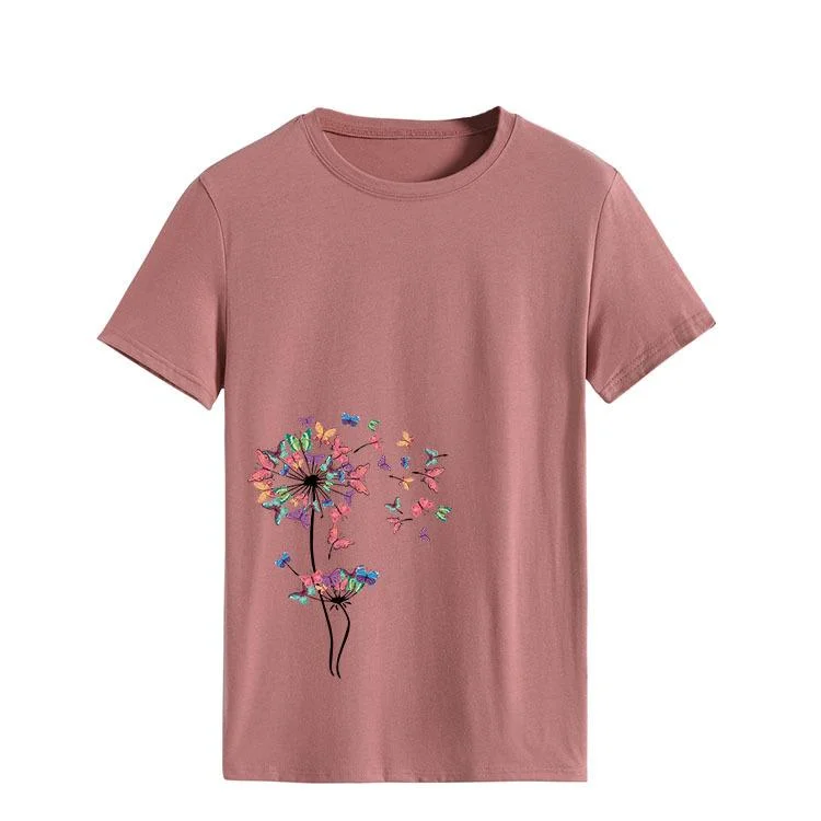 Dandelion butterfly T-Shirt Tee -YF00183-Annaletters