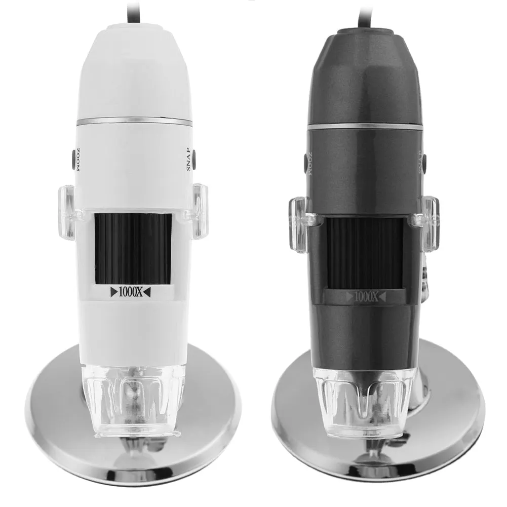 1000X 8 LED USB Digital Electronic Microscope 200W High Resolution Zoom ...