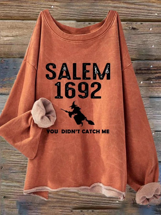 Women's Salem1692 They Missed One Halloween Witch Long-Sleeve Top. socialshop