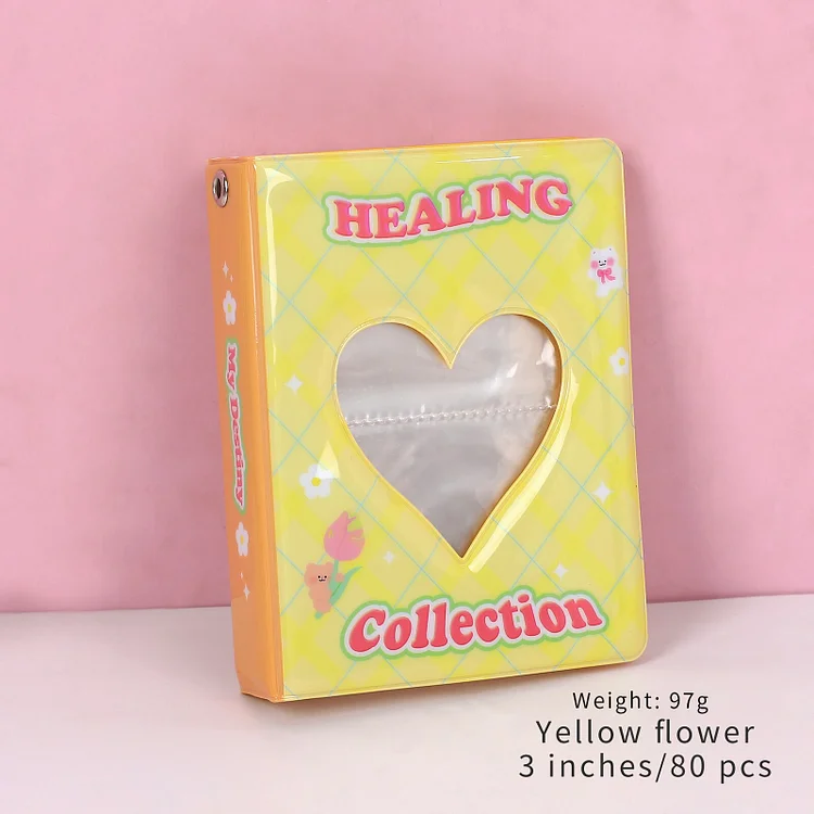 JOURNALSAY 40/80Pcs INS Flower Hollow Polaroid Photo Album Storage Booklet