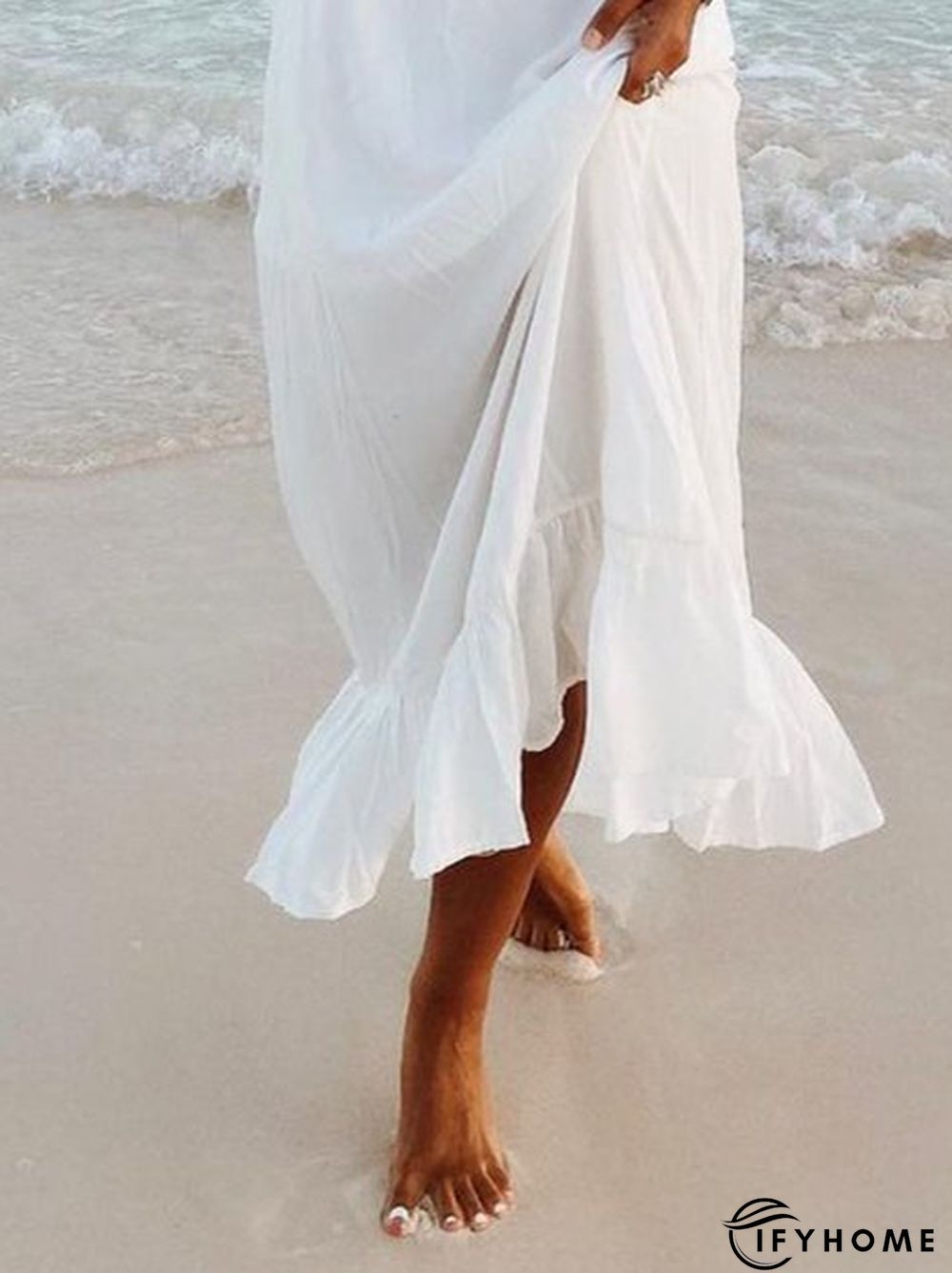 Casual Plain Weaving Dress | IFYHOME