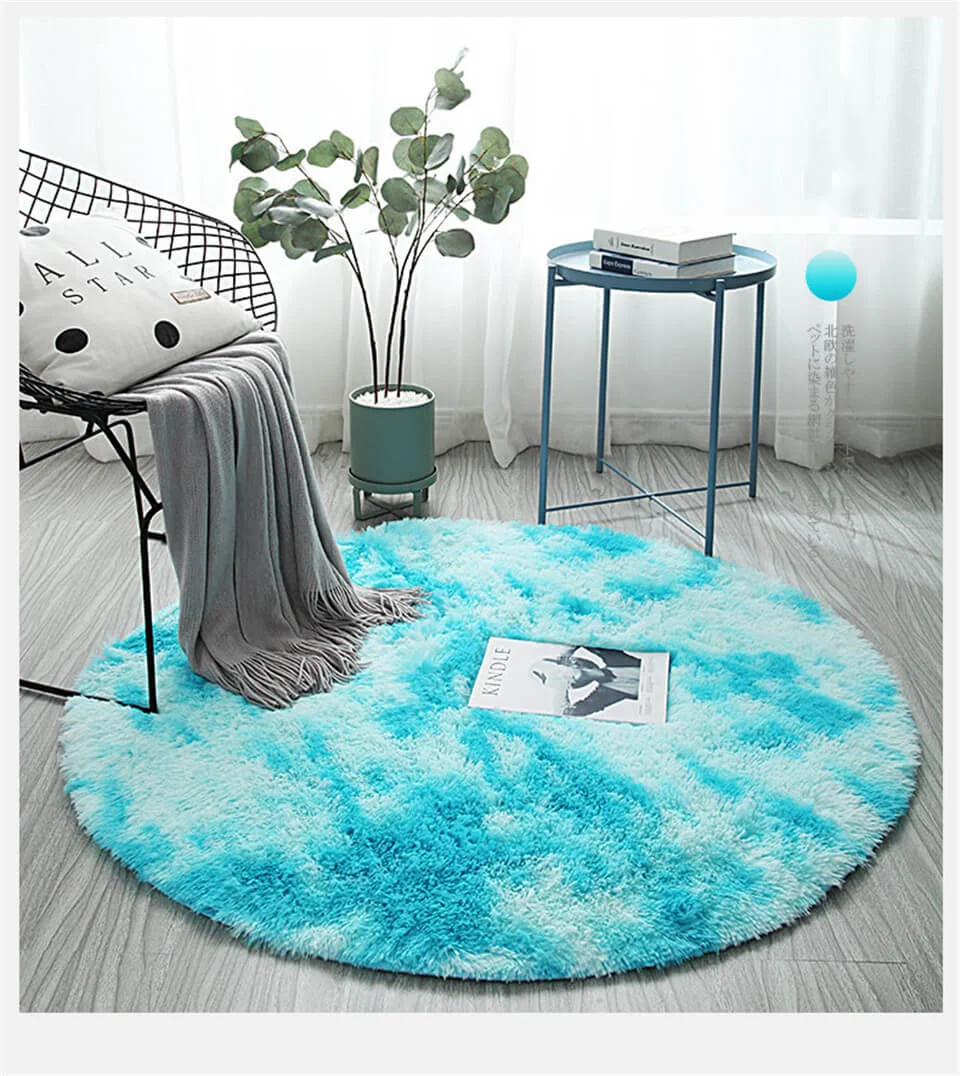 Round Fluffy Area Rug