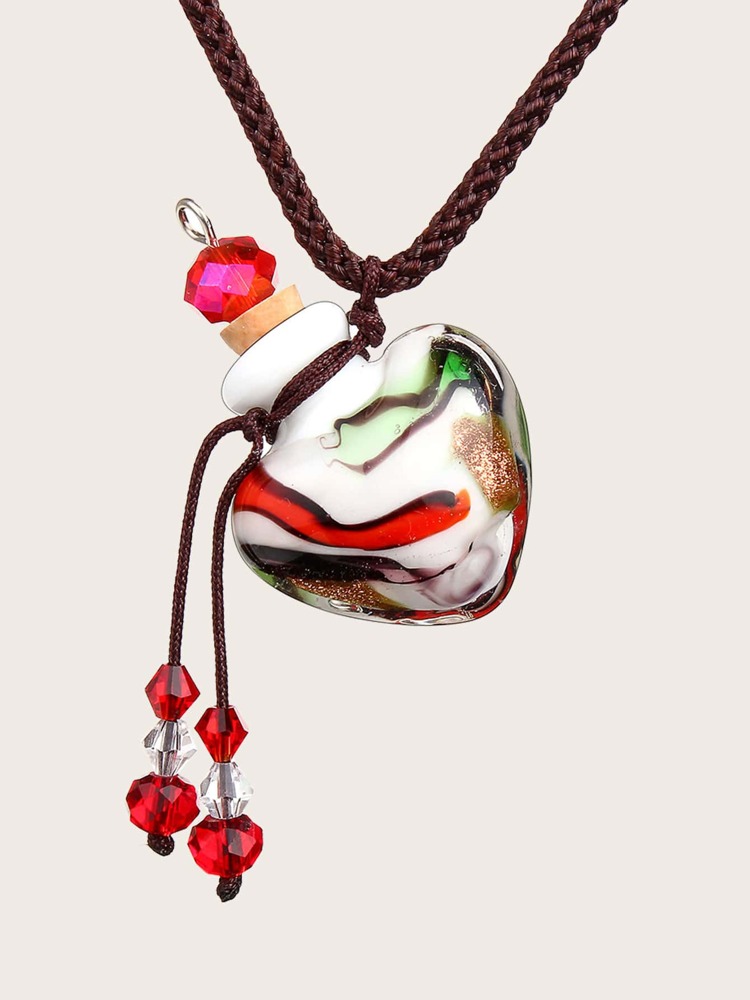 Glass Bottle Charm Necklace