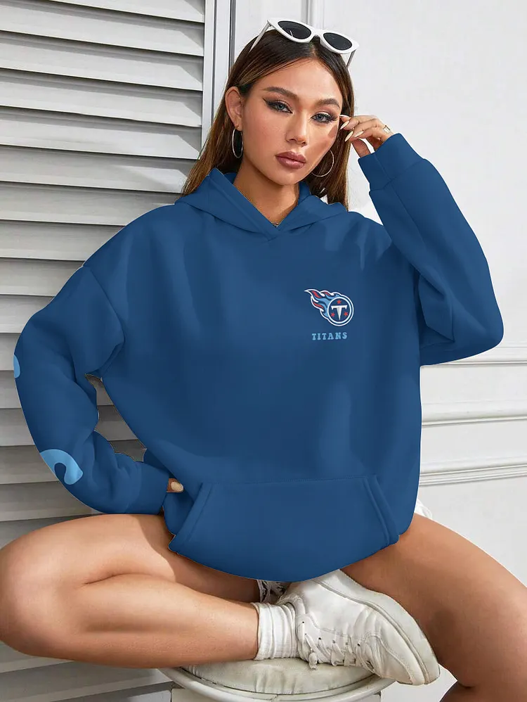 Tennessee Titans Printed Hooded Pocket Pullover Hoodie