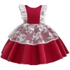 Baby Girl Flower Backless Baptism  Birthday Party Wedding Dresses 0-5T - honeylives