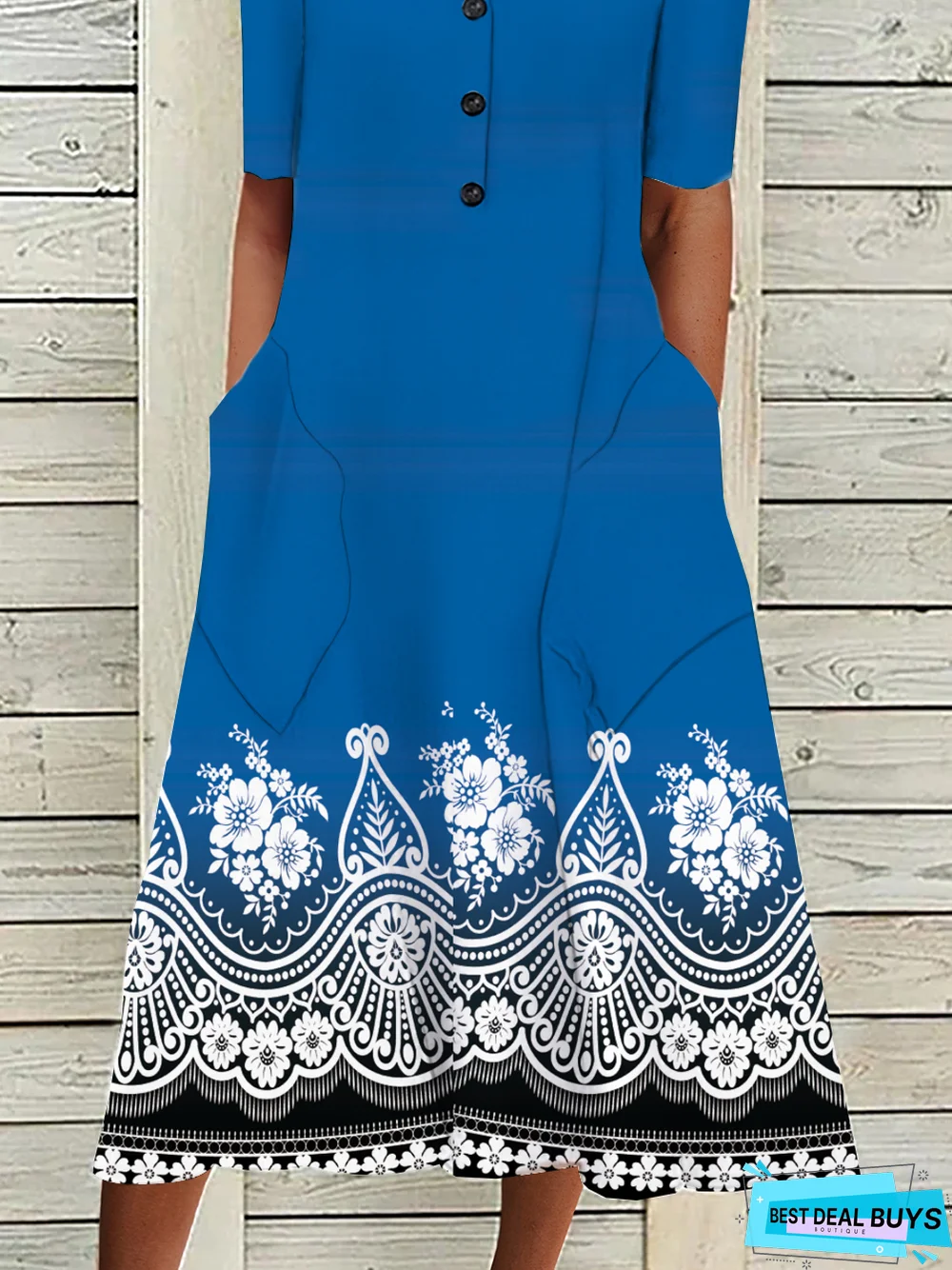 Ethnic Jersey Loose Casual Dress