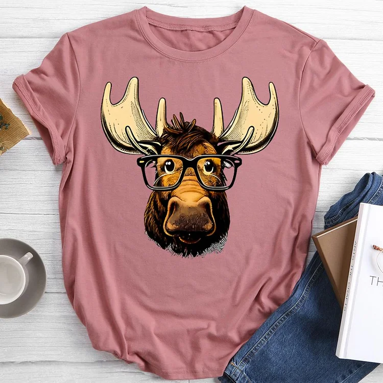 farm animal cow Round Neck T-shirt-0021909-Annaletters