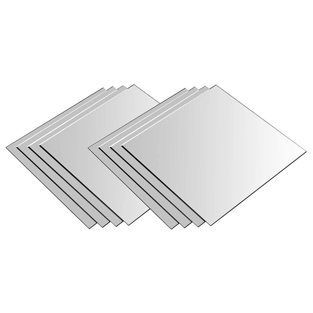 

8pcs Removable Mirrors Wall Stickers Home Bedroom DIY Square Mirror Decals, 501 Original