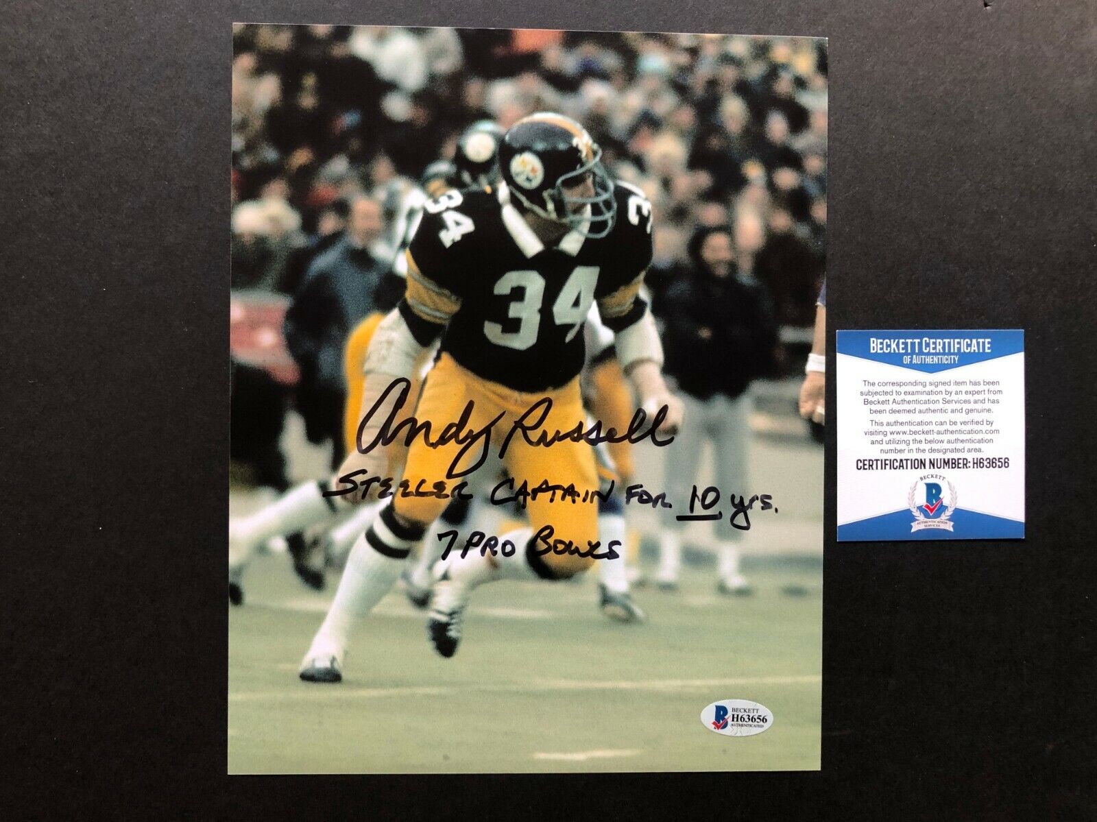 Andy Russell Hot! signed autographed Steelers captain 8x10 Photo Poster painting Beckett BAS coa