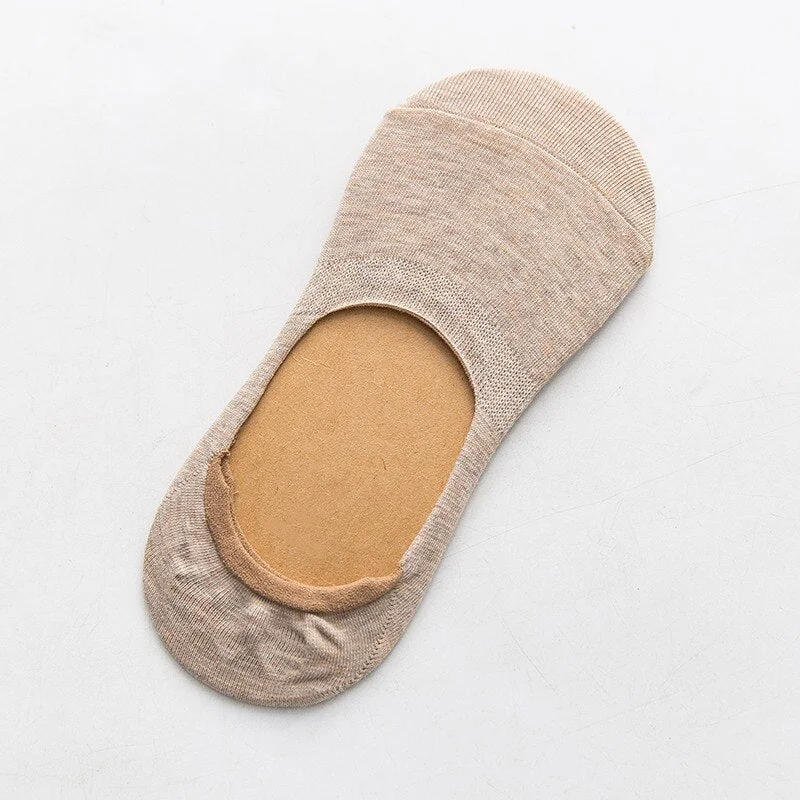 10 pieces = 5 pairs Spring summer women socks Solid color fashion wild shallow mouth invisible boat socks felmen slipper sock