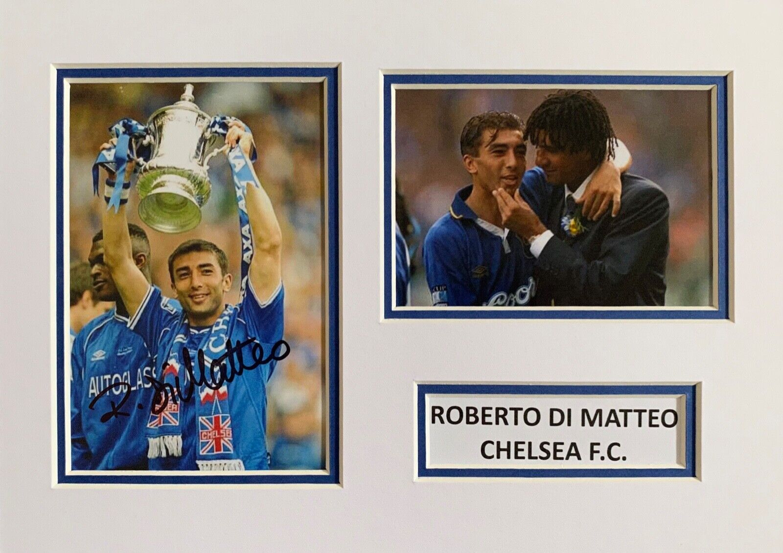 ROBERTO DI MATTEO HAND SIGNED A4 Photo Poster painting MOUNT DISPLAY CHELSEA AUTOGRAPH 1