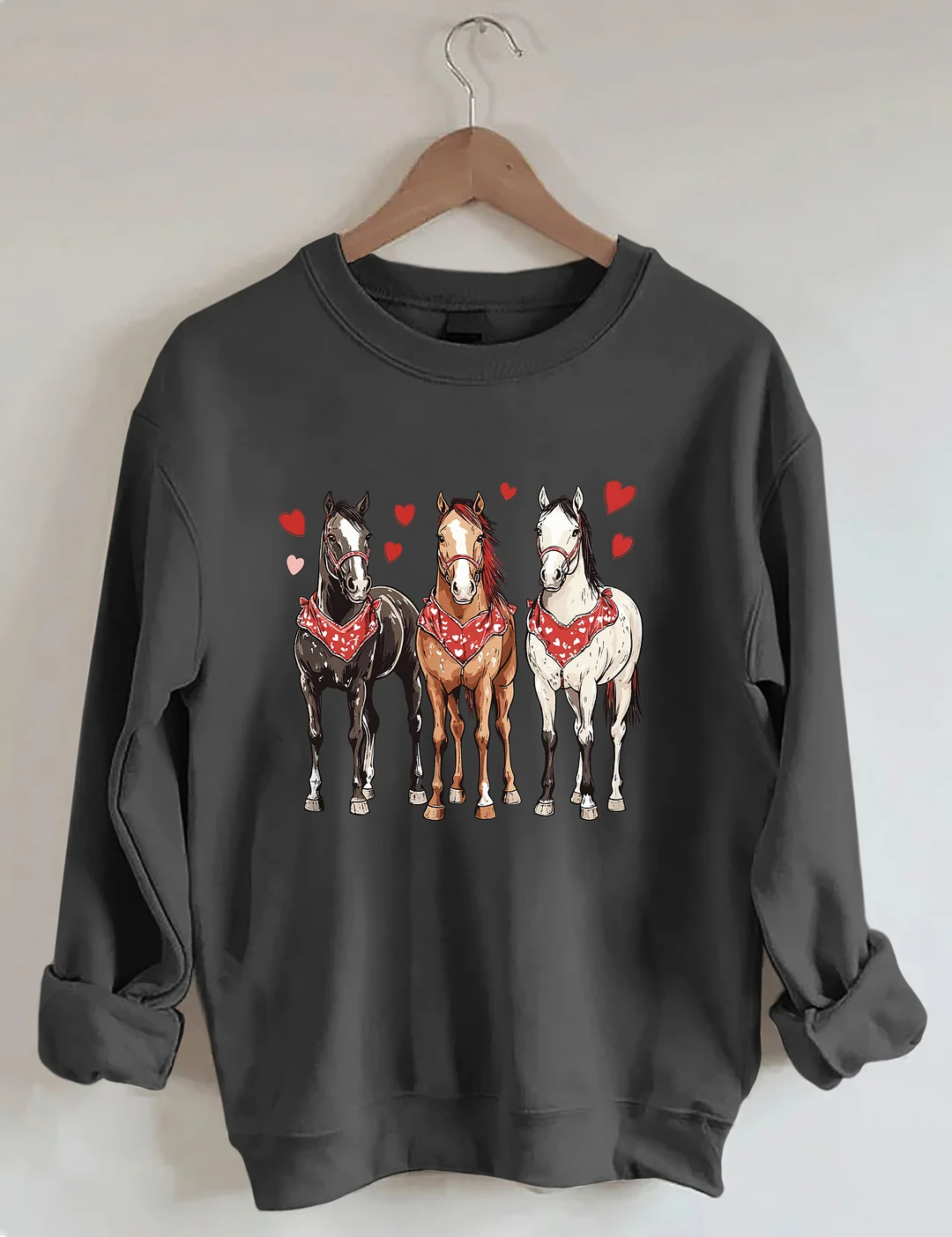 Valentine's Day Horse Sweatshirt