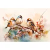 (60*40cm)Branch Birds Flowers - Full Round Drill Diamond Painting