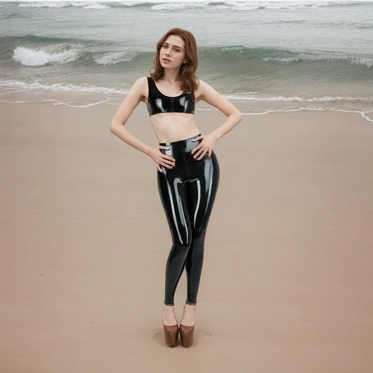 Women Latex Pants Leggings (KG30406)