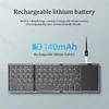Tri-fold Wireless Bluetooth Keyboard with Touchpad Portable Thin Bluetooth Keyboard Rechargeable, Foldable, Suitable for Travel, Compatible with Laptops, Tablets, Smartphones and Windows iOS Android Systems