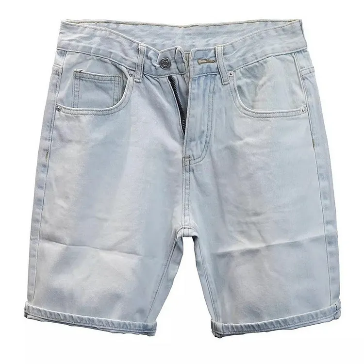 Denim Workwear Set with Slim Fit Straight Leg Pants