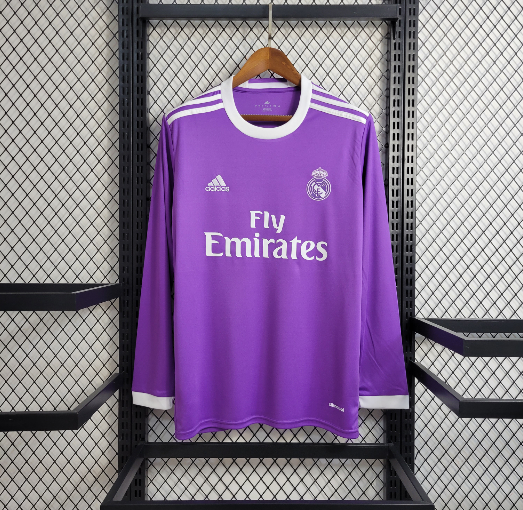 Long Sleeve 2017/2018 Real Madrid Away Retro Football Shirt