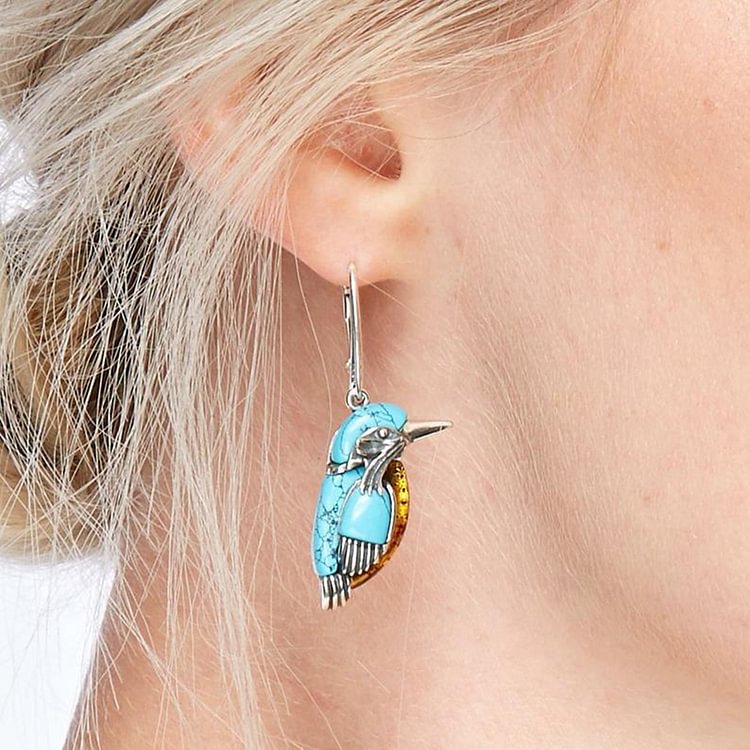 ANB -  Bird Turquoise Earrings
