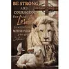 Lion-11CT Stamped Cross Stitch 40*60cm/15.75*23.62in(Big Size)