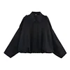 Women's Trendy Drop Shoulder Buckle Waist-Tightening Bomber Jacket Coat