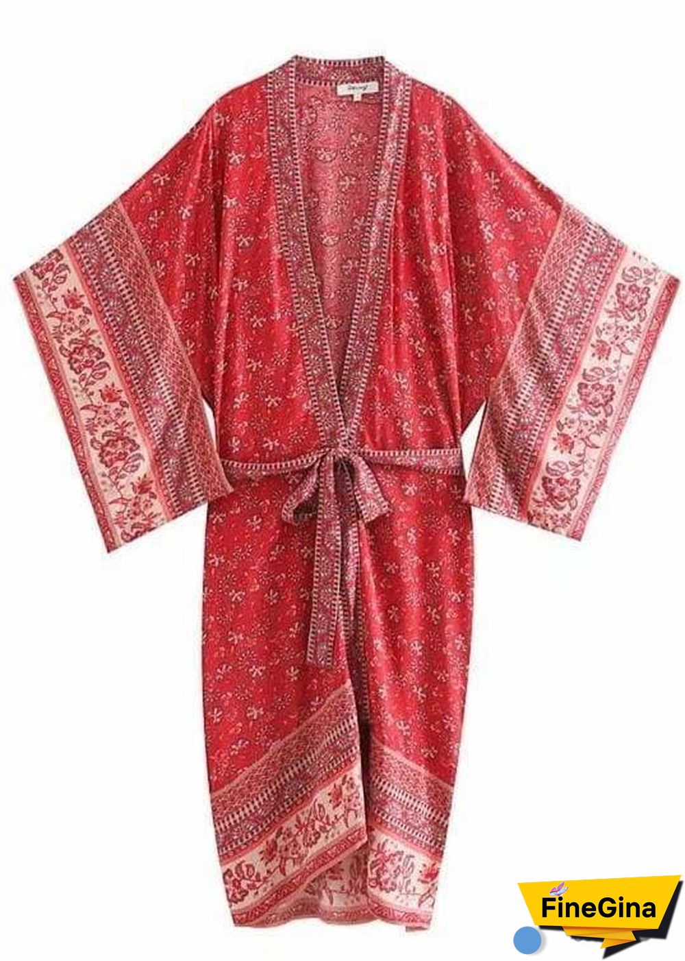 Women's Chic Sienna Boho Kimono - Red Dress