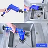 Dredge Plug Air Pump Pipe Plunger Toilet Drain Cleaner Sewer Blockage Tool