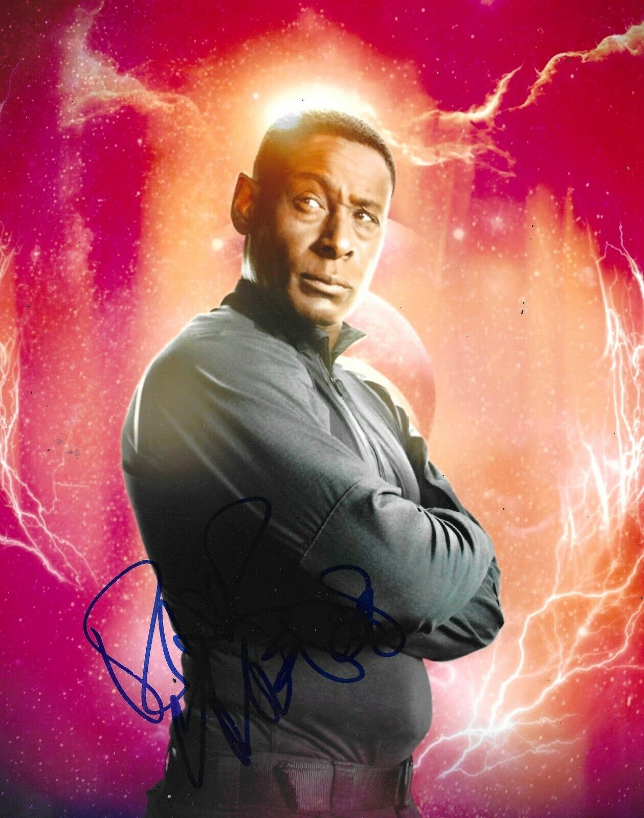 David Harewood Signed Supergirl 10x8 Photo Poster painting AFTAL