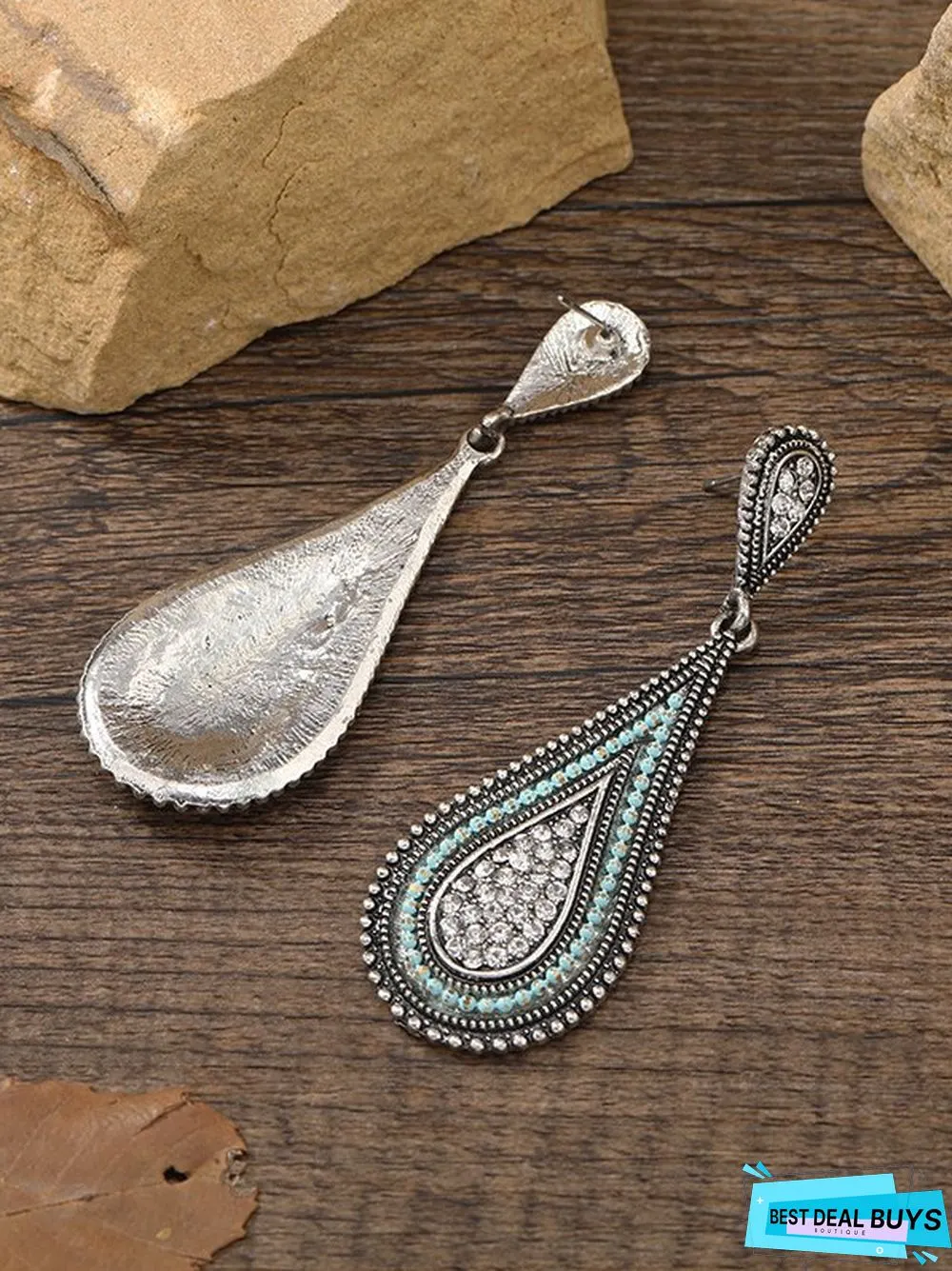 Vintage Diamond Drop Earring Ring Boho Jewelry