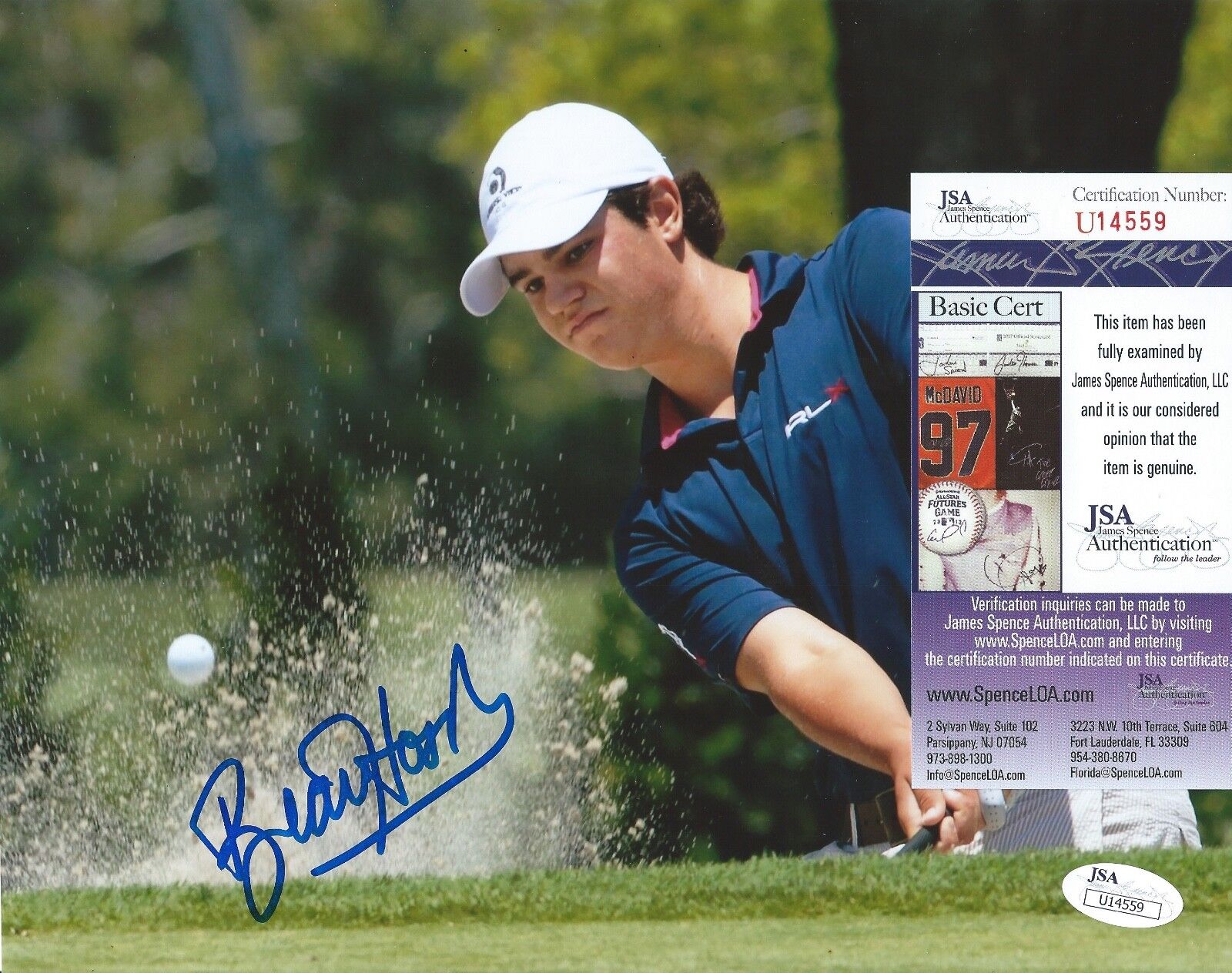 BEAU HOSSLER Signed Autographed 8x10 Photo Poster painting PGA Open Masters Golf Texas JSA COA 2