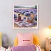 Picnic In Lavender Fields-11CT Stamped Cross Stitch 40*40cm/15.75*15.75in tapestrymarket