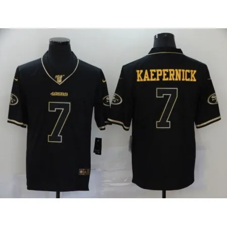 Men's San Francisco 49ers #7 Colin Kaepernick Black Golden Edition Stitched Jersey