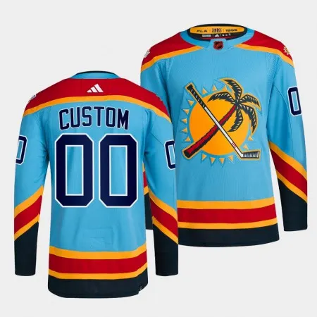 Men's Florida Panthers Custom Blue 2022-23 Reverse Retro Stitched Jersey