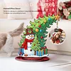 Snowman Photo Xmas Tree 5D DIY Diamond Art Tabletop Wood Decoration Ornament Kit