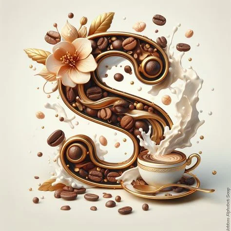 Diamond Painting - Full Round Drill - Coffee Alphabet(Canvas|40*40cm)