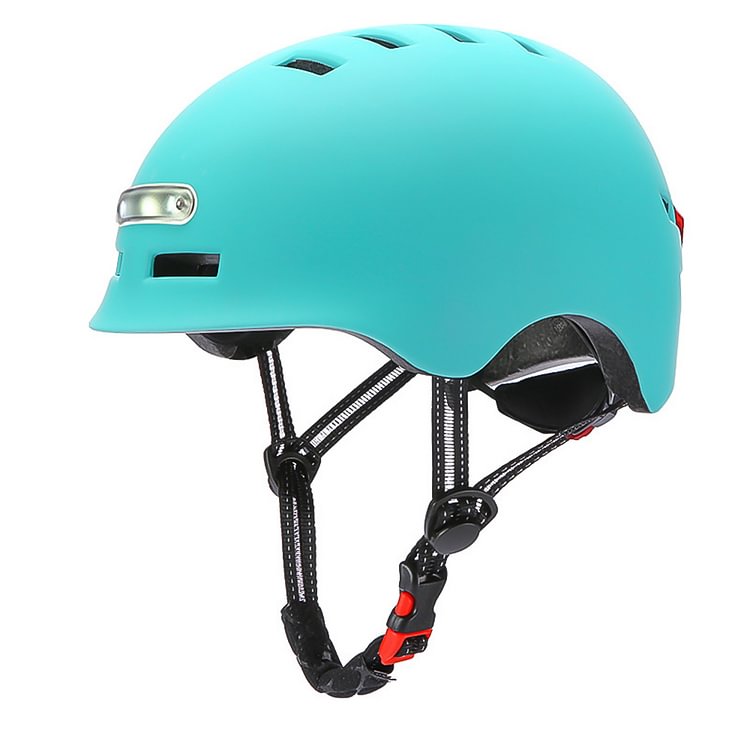 Blue Cycling Scooter Helmet with LED Light
