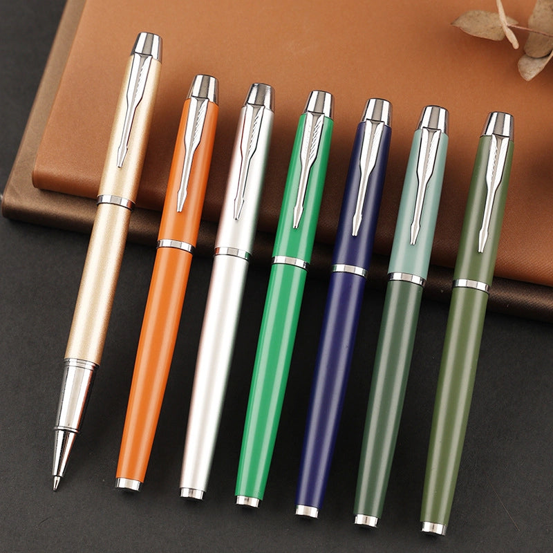 Sales Metal Bead Signature Pen 17 Colors Optional Support Making Logo Business Office Gift Gel Pen